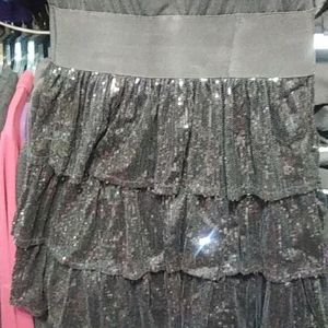 Sparkle sequins back stretchy top/ dress size M